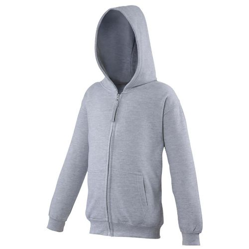 Awdis Just Hoods Kids Zoodie Heather Grey